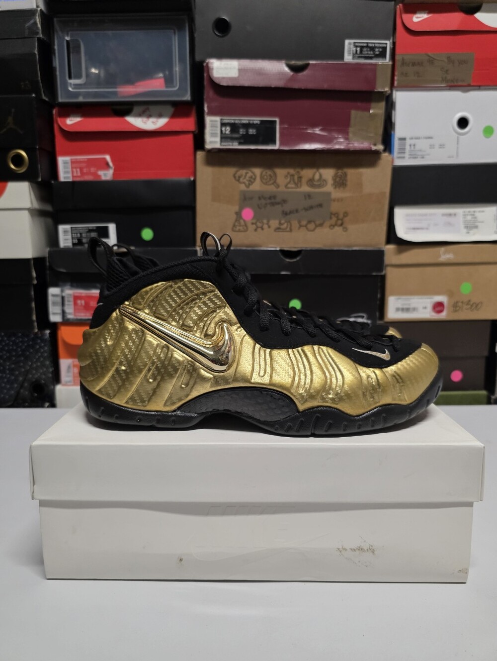 Nike Air Foamposite Pro 'Metallic Gold' Sz 11.5